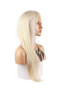 Peluca de encaje suizo de cabello humano Remy de color rubio platino máxima comodidad y realista - Product Image 3