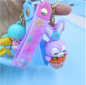カスタムキュートミニアニマル販促ギフト3DカラフルPVCシリコンキーホルダーOEM PVCアクションカワイイキーホルダー - Product Image 2