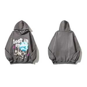 Sudadera con capucha de algodón de alta calidad para hombre, 500 Gsm, gruesa, lavada con ácido pesado, bordada, de gran tamaño, con hombros descubiertos - Product Image 6