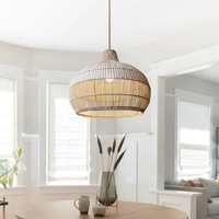 Abat-jour en rotin artisanal fabriqué par des artisans vietnamiens, éclairage traditionnel durable et écologique, grand luminaire suspendu, couvre-lampes