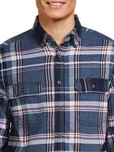 2025 OEM Distressed Oversize Flannel Top for Men 100% Cotton High Quality Long Sleeve <b>Plaid</b> Men's <b>Shirts</b> - Product Image 4