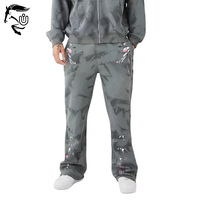 Ensemble de survêtements et de sweats à capuche d'hiver pour hommes, vente en gros, impression de qualité, 100% coton molletonné, taille élastique, respirant