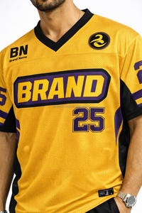 Camiseta de Fútbol Americano Personalizada para Hombre, con Nombre y Número, Transpirable, de Manga Corta, Sublimada, 100% Poliéster, para Entrenamiento, Tallas Grandes - Product Image 6