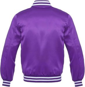 Chaquetas universitarias de satén de media sublimación chaquetas bordadas de satén hechas a medida con impresión de transferencia de calor de diseño personalizado - Product Image 6