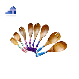 Juego de cuchara de madera ecológica Cuchara de madera personalizada de 6 piezas para decoración del hogar del fabricante de Vietnam al por mayor - Product Image 1