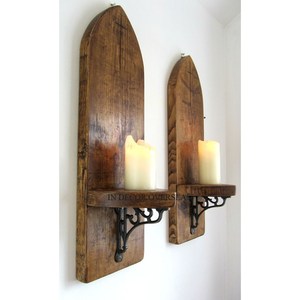 Rústico Vintage Art Inspired Designer Calidad superior Madera Hecho Hogar y Hotel Apliques decorativos de pared en precio impresionante - Product Image 1