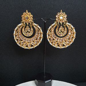 Kundan peso ligero Chandbali moda candelabro pendientes - Product Image 1