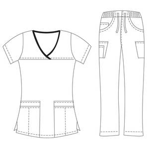 Uniforme d'infirmière ensembles à manches courtes uniformes de gommage médical femmes et hommes robe chirurgicale uniformes d'hôpital - Product Image 5