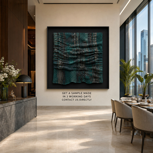 Green Gold Black Fabric Wall Art Large Textured Painting Abstract Artwork <b>for</b> Hotel Interior Decoration Home Decorative Arts - Product Image 2
