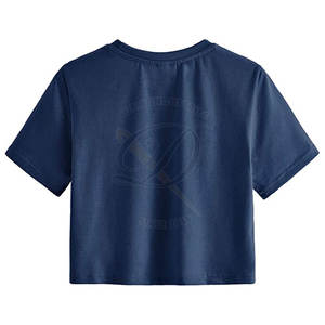 Camiseta corta personalizada de alta calidad para mujer, Camiseta corta de algodón en blanco, Camiseta corta de verano de gran tamaño, camisetas 100% algodón - Product Image 2