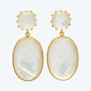 ขายส่งหรูหรามาใหม่ 2024 สีขาว Rainbow ชุดเครื่องประดับ 925 เงินสเตอร์ลิงต่างหู 18 K ทองสําหรับสตรี - Product Image 3