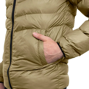 Hooded Canvas Puffer <b>Quilted</b> Bubble Jacket Men's High Quality Breathable <b>Wool</b> Lining Low MOQ Winter Outdoor Puffer Jackets - Product Image 6