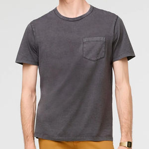 T-shirt pour homme, manches courtes, chemises décontractées, t-shirts en coton bio, vente en gros de t-shirts pour homme, t-shirts d'été avec poche - Product Image 3