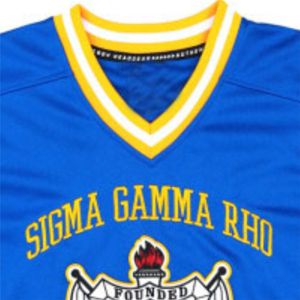 เสื้อฟุตบอล SGR สีน้ำเงิน โพลีเอสเตอร์ 100% ปักโลโก้ทีม Sigma Gamma Rho แขนสั้น ปรับแต่งได้ อุปกรณ์สำหรับชมรม - Product Image 6