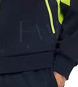 Conjuntos de jogging con cremallera atlética de lana deportiva de alta calidad, conjuntos de chándales de hombre con parches personalizados para correr y trotar - Product Image 3