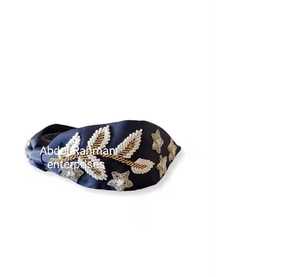 Diadema blanca bordada para mujer Diadema de perlas Diadema de lujo - Product Image 6