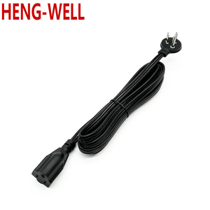 Сетевой шнур NEMA 5-15P <span class=keywords><strong>10A</strong></span> (США) с плоской вилкой и тройным разветвителем в ПВХ-оплетке для бытовой электроники и техники - Product Image 1