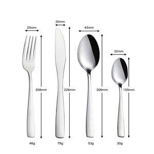 Ensemble de couverts en argent moderne et élégant, conçu pour les événements spéciaux, les repas à domicile et les restaurants, avec un acier inoxydable durable - Product Image 4