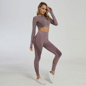 Vêtements à bas prix pour femmes ensemble de yoga en cours d'exécution ensemble de leggings de soutien-gorge de sport respirant personnalisé ensemble de yoga de remise en forme - Product Image 1