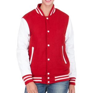 Women's Wool Letterman Varsity <b>Jackets</b> Custom Logo Embroidery Patches Girls Baseball Quilted <b>Leather</b> Sleeve Letter <b>Jacket</b> Women - Product Image 2