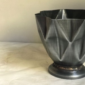Black Antique Finish High Quality Top Selling Candle <b>Jars</b> with Diamond Design Metal with Base Table Top Candle Vessel Bowls - Product Image 4