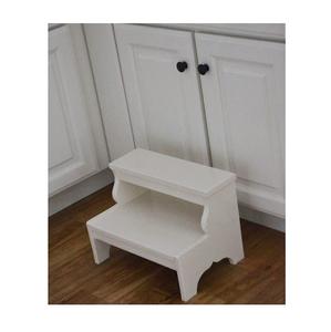 Tabouret d'appoint en bois rustique avec finition lisse, idéal pour les comptoirs de cuisine, les étagères de garde-manger et les utilisations domestiques - Product Image 4