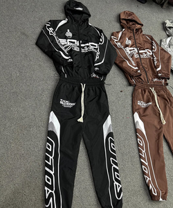 Ensemble coupe-vent en nylon de haute qualité, grande taille, à capuche, uni, style sport décontracté, respirant, streetwear d'hiver, léger, personnalisé - Product Image 2