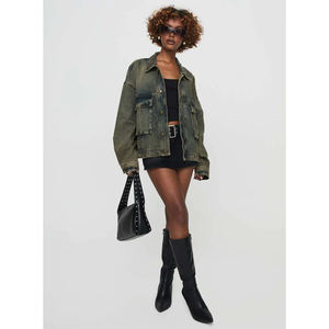 Fabricant de veste Vente en gros Vestes en jean avec appliques épaisses Veste en jean brodée sur mesure - Product Image 5