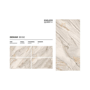 Dernière collection de carreaux de sol et de mur en porcelaine brillante au design moderne Texture solide 8.5mm d'épaisseur pour un usage intérieur - Product Image 3