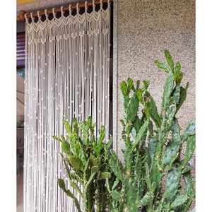 Handmade Bohemian Macram <b>Wall</b> Curtain Rattan Hanging Curtain for Living Vertical <b>Framed</b> Handicraft Technique <b>Wall</b> Decoration - Product Image 1