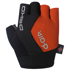 Guantes de Ciclismo de medio Dedo de verano para hombre con cierre de gancho y bucle, poliéster naranja transpirable para ciclismo y montar en bicicleta - Product Image 1