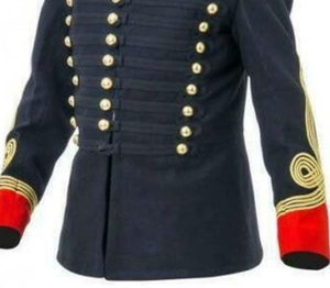 เสื้อคลุมแขนยาวสไตล์ยุคกลางสำหรับผู้ชาย คุณภาพสูง แฟชั่นใหม่ วินเทจ ชุดคอสตูมทหารอังกฤษ ฮัสซาร์ - Product Image 3