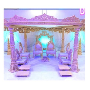 Impresionante Mandap de Madera para Bodas en el Reino Unido, Mandap de Madera para Bodas Indias en Alemania, Mandap de Madera Tallada Raj Mahal para Bodas en Nueva York - Product Image 1