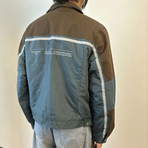 Chaqueta corta de invierno para hombre con logotipo personalizado, chaqueta cortavientos reflectante de poliéster y algodón con cremallera para hombre - Product Image 5