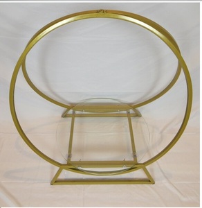 2025 support à gâteau en métal avec panneau de verre rond pour mariage noël pâques Halloween nouvel an décorations de fête des pères - Product Image 6