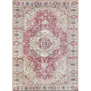 Alfombra de Lana Anudada a Mano de Gran Tamaño, Diseño de Medallón Rojo y Naranja, para Sala de Estar, Pasillo Rectangular, Modelo Pae-2036 - Product Image 1