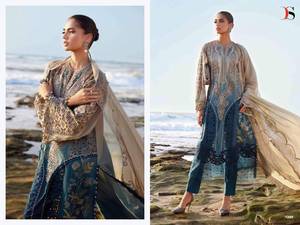 Collection Salwar Kameez en coton de qualité supérieure avec auto-broderie et patchs Vêtements de fête vêtements indiens et pakistanais - Product Image 4