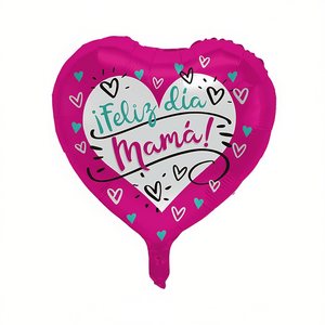 Ballon en forme de cœur en feuille d'aluminium Feliz Da <span class=keywords><strong>Mam</strong></span> 45cm 18in Décoration de fête - Product Image 2