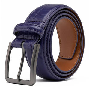 Cinturón de cuero de vaca genuino para hombre personalizable grano superior duradero con aleación profesional para hebilla - Product Image 2