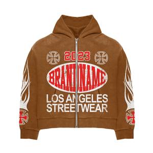 Chándales de gimnasio con cremallera de dos piezas personalizados a la moda colección de invierno en gris negro de talla grande traje de entrenamiento ecológico - Product Image 4