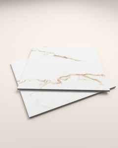 Offre Spéciale 60x60 Porcelanto Carrelage en porcelaine brillante (vitrifié) pour sol et mur Carrelages en porcelaine marbre standard blanc veine dorée - Product Image 2