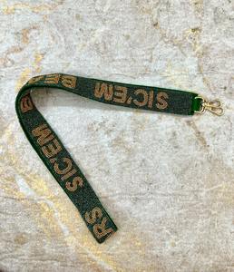 Customized Handmade Nickel Plated Embossed Fashion <b>Accessories</b> Shoulder Bag Strap Replaceable Feature College <b>Game</b> Day Back - Product Image 3