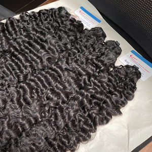 Vente en gros d'usine, cheveux humains vierges de qualité supérieure, cheveux vietnamiens Remy, doux, bouclés birmans, double trame, mèches de cheveux vierges - Product Image 4