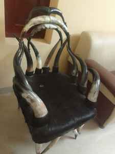 Chaise en corne de buffle naturelle au design moderne, très résistante, antique, solide, polie, écologique, sculptée à la main, taille personnalisée - Product Image 5