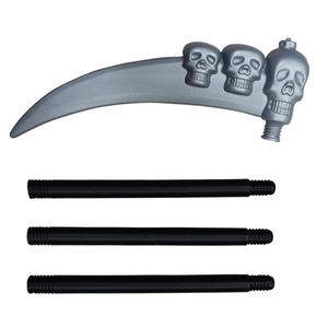 Guadaña de la Muerte de Plástico de Cuatro Secciones para Halloween, Accesorio de Actuación, Juguete Infantil, Modelo <span class=keywords><strong>Tridente</strong></span> del Diablo - Product Image 3