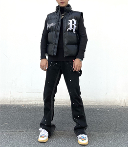 2024 Top Tendance PU Garçons Rembourré Puffy Gilets Personnalisé Hiver Plus La Taille Hommes Veste avec Caractéristique Respirante En Gros Vêtements D'extérieur - Product Image 5