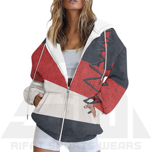 Sudadera con Capucha de Invierno para Mujer, Sublimada, Transpirable, de Tela de Rizo, con Diseño de Impresión Completa, Múltiples Colores, Bolsillo Tipo Canguro - Product Image 2