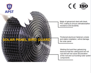 ชุดตาข่ายลวดเชื่อมสีดำขนาด 4 นิ้ว x 100 <span class=keywords><strong>ฟุต</strong></span> ยี่ห้อซิทง สำหรับป้องกันนกบนแผงโซลาร์เซลล์, ตาข่ายกันนกพิราบ, ตาข่ายกันนกบนแผงโซลาร์เซลล์ และคลิป - Product Image 1