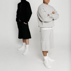 Custom Your Logo Sweat <b>Shorts</b> <b>Men</b> Fleece French Terry <b>5</b> <b>Inch</b> <b>Inseam</b> 100% Cotton Basketball Streetwear <b>Shorts</b> - Product Image 2