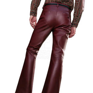 Pantalones de Cuero para Hombre, Corte Recto, Ajustados, Casuales, con Logotipo Personalizado, Ligeros, Transpirables, Ecológicos, de la Mejor Calidad - Product Image 4